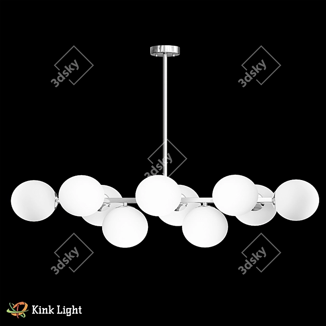Scandinavian Chandelier - Sida Chrome 3D model image 1
