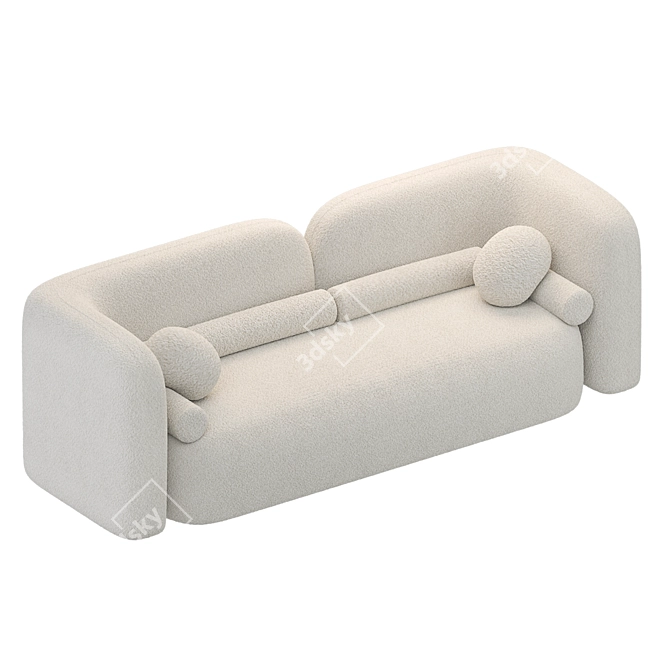 Elegant Left Bank Sofa | 244x85x83h 3D model image 2