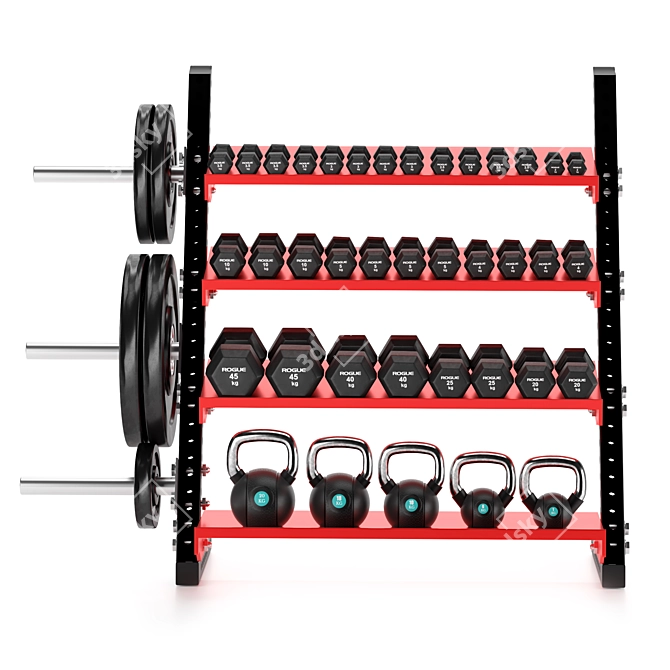 Ultimate Gym Tools Set 3D model image 2