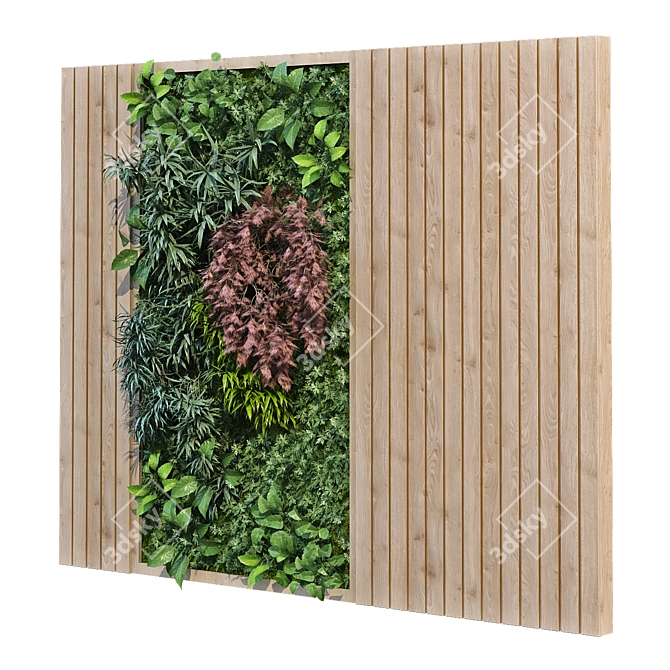 Greenwall Set 201 - Versatile, Stylish, and Eco-friendly Wall Decor 3D model image 2