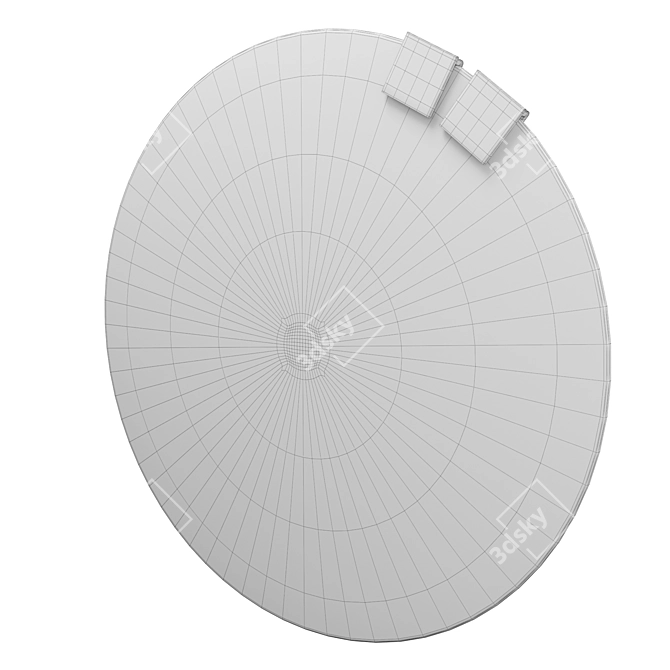 Luxury Round Illuminated Mirror 3D model image 3
