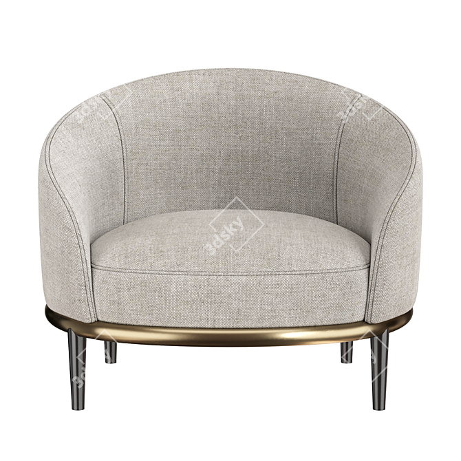 Elegant Potocco Armchair 3D model image 2