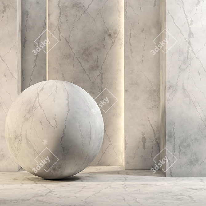 4k White Marble Seamless Texture 3D model image 1