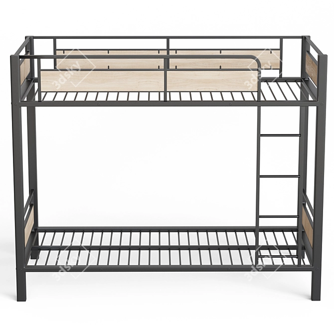 Hiba 2-Tiered Bed with Bases 3D model image 4