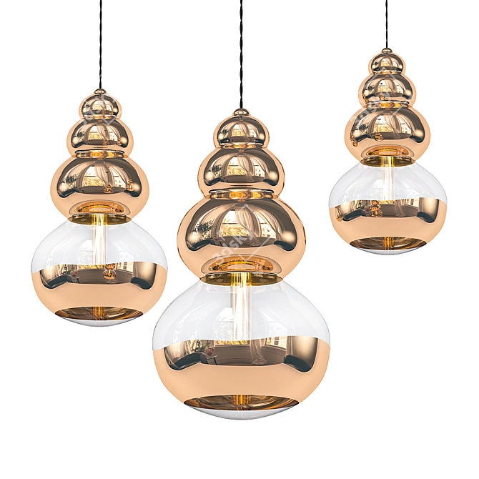 Elegant Stilla Pendant 3D model image 1