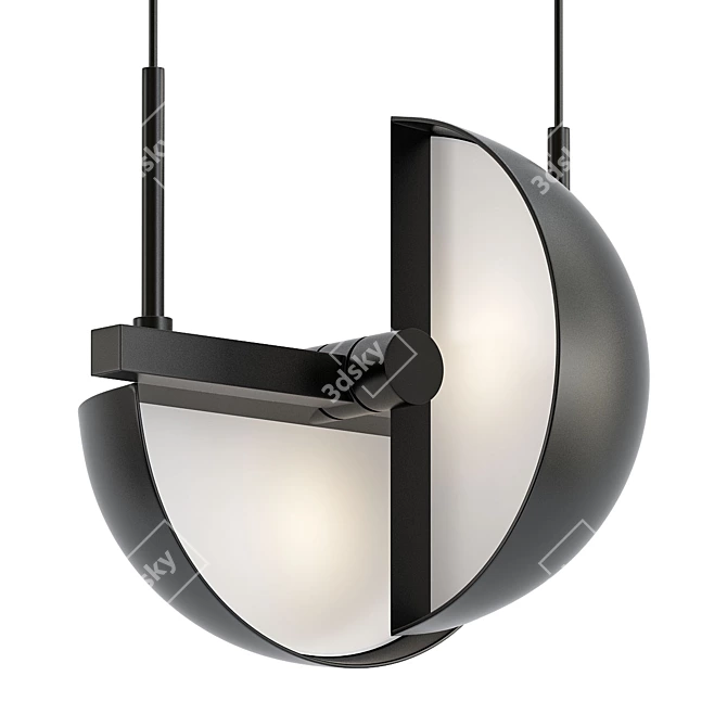 Elegant Trapeze Pendant Lamp 3D model image 1