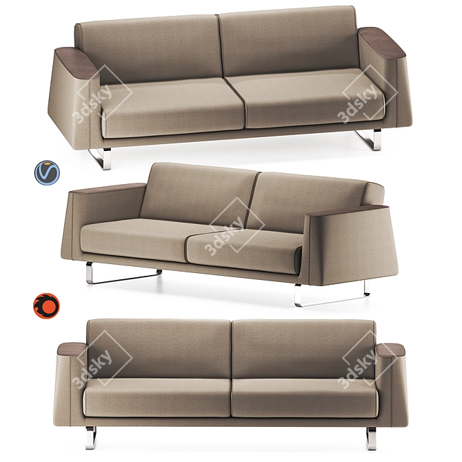 Avana_301 Sofa: Italian Quality by Quadrifoglio Group 3D model image 1