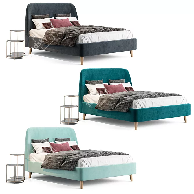 Molson Bed: Stylish and Functional 3D model image 2