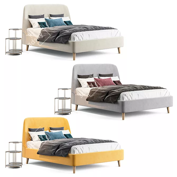 Molson Bed: Stylish and Functional 3D model image 3