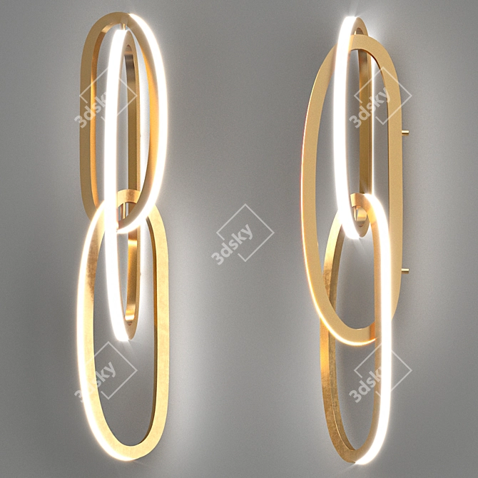 Otea Wall Lamp: Elegant Illumination 3D model image 2