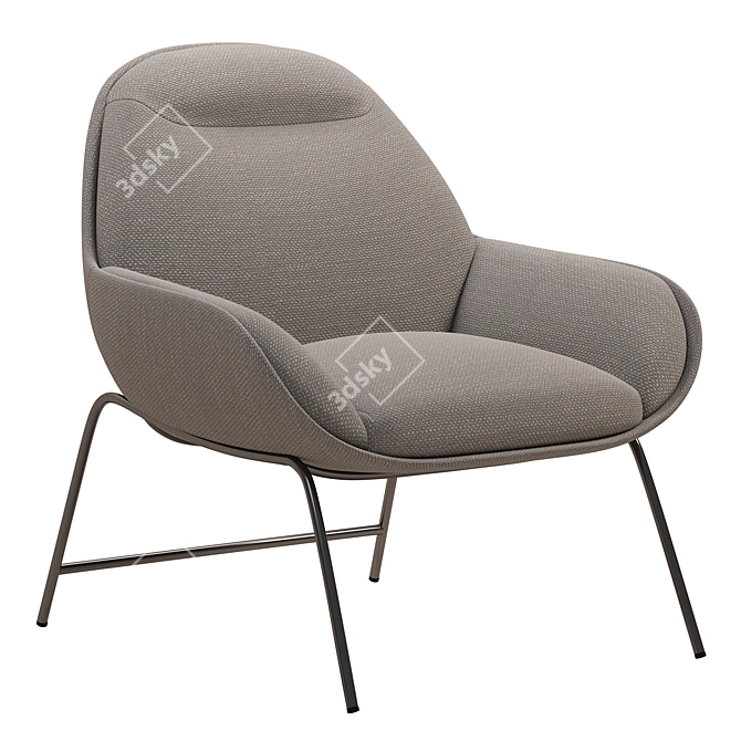 Mii Lounge Chair: Sleek and Comfortable 3D model image 2