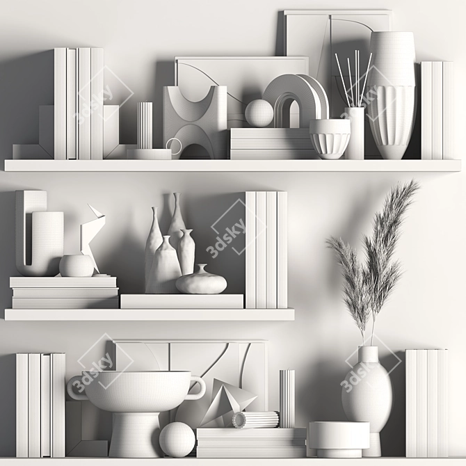 Modern Decorative Set for Stylish Interiors 3D model image 3