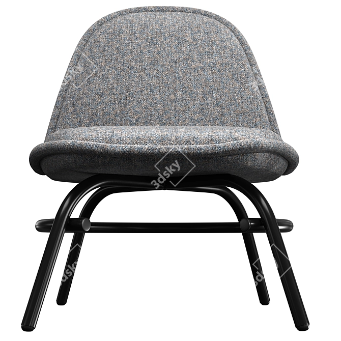 Bowler-Inspired Armchair: Sleek & Stylish 3D model image 4