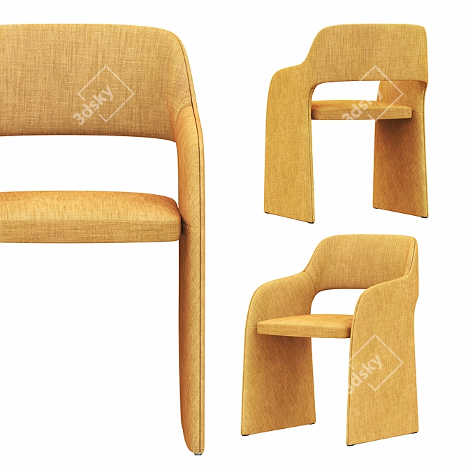 Comfy Fabric Chair: The Perfect Blend of Style and Comfort 3D model image 4