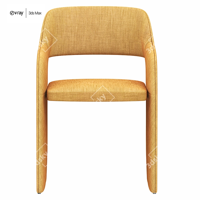 Comfy Fabric Chair: The Perfect Blend of Style and Comfort 3D model image 5