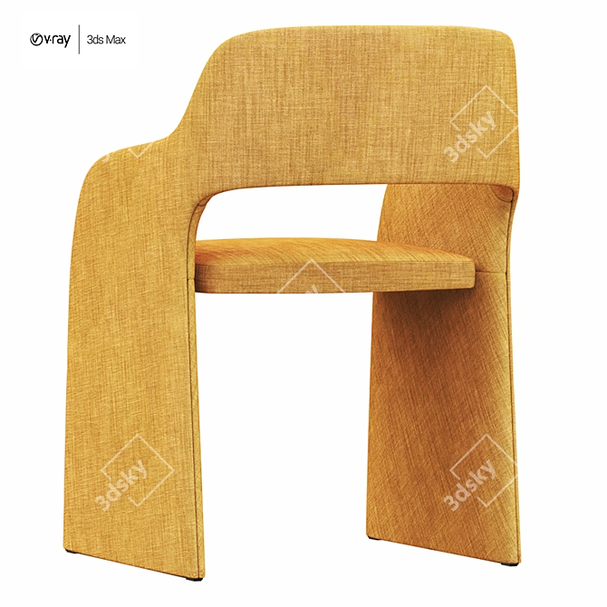 Comfy Fabric Chair: The Perfect Blend of Style and Comfort 3D model image 6