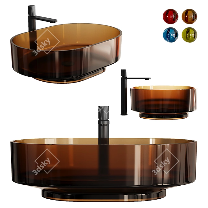Antonio Lupi Borghi Washbasin Set 3D model image 1