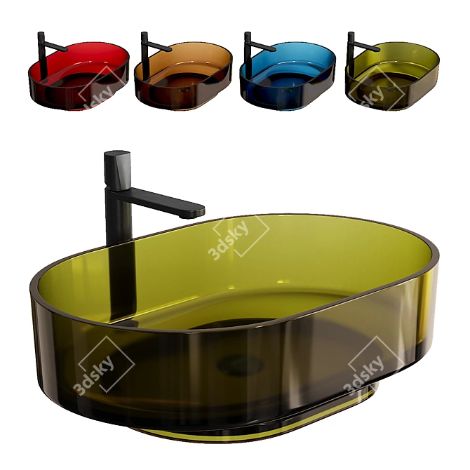Antonio Lupi Borghi Washbasin Set 3D model image 4