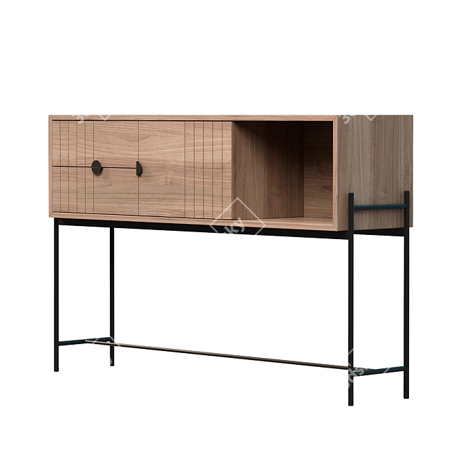 Stylish Oak Console: Clara 3D model image 3