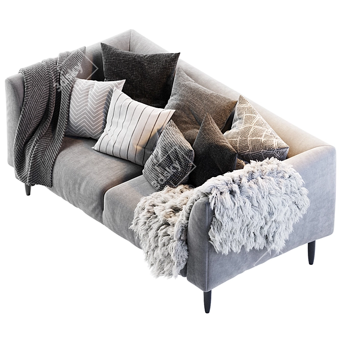 BLAZE 3-Seater Sofa: Contemporary Design for Modern Living 3D model image 4