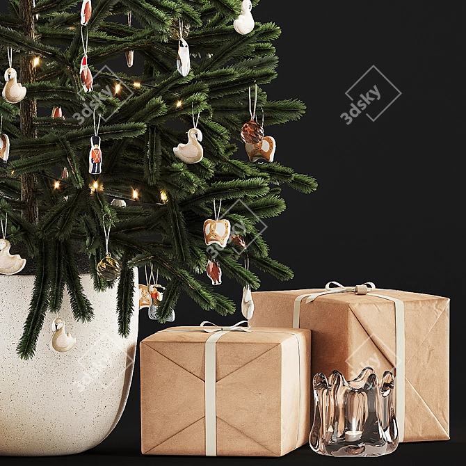 Festive Tree with Ferm Living Decor 3D model image 3