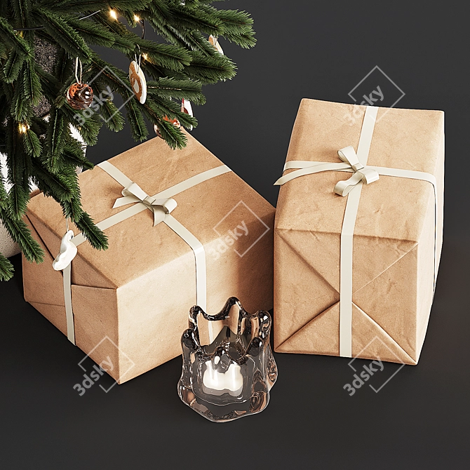 Festive Tree with Ferm Living Decor 3D model image 5