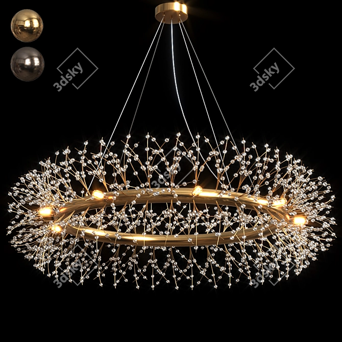 Stunning Fleur Chandelier - Elegant and Exquisite 3D model image 1