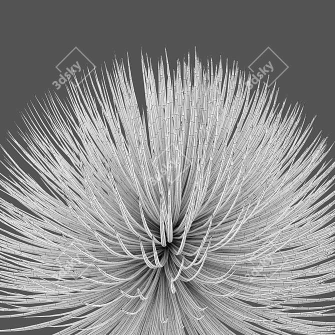 Hedgehog Agave: Four Striking Plants 3D model image 3