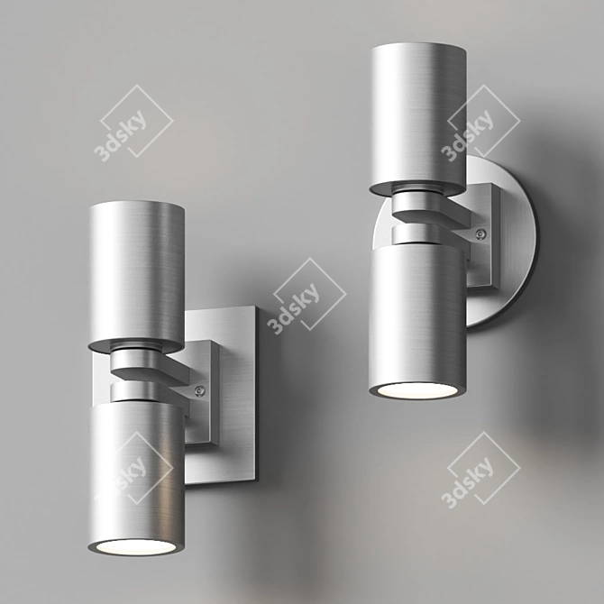 LumenArt AWL03: Sleek and Minimalist Wall Sconce 3D model image 2