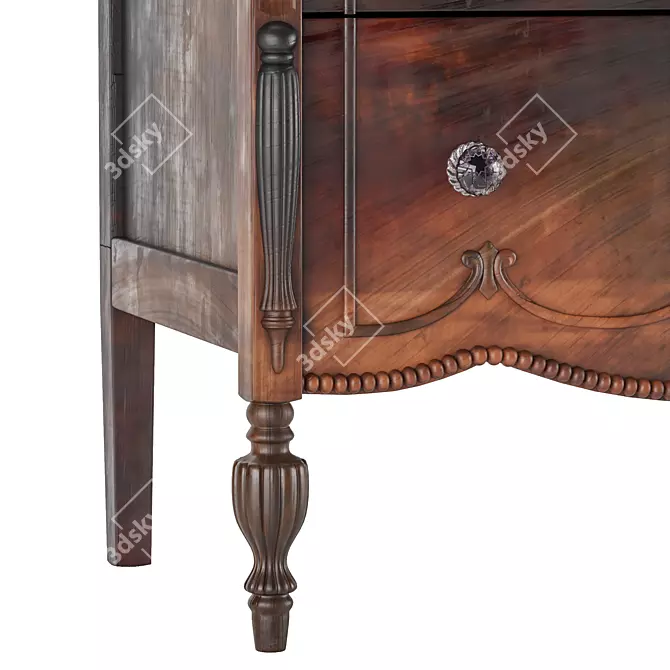 Modern Wooden Sideboard TR052 3D model image 3