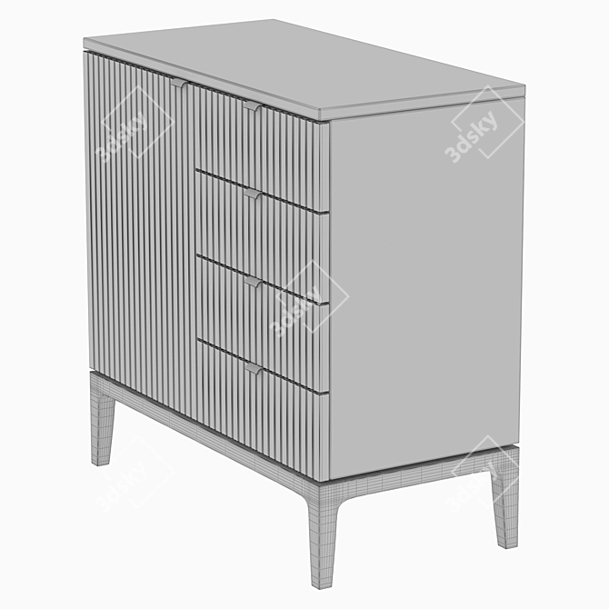 Chess No. 1: Small Red Chest 3D model image 6