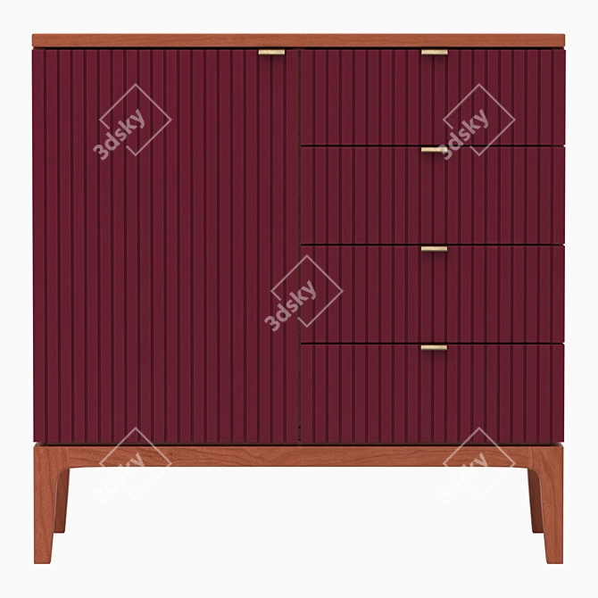 Chess No. 1: Small Red Chest 3D model image 7