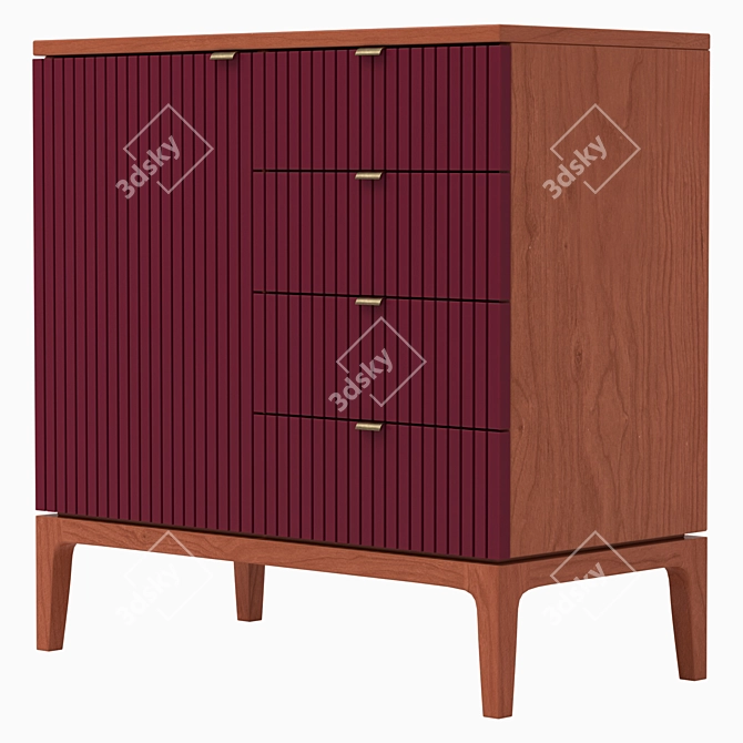Chess No. 1: Small Red Chest 3D model image 9