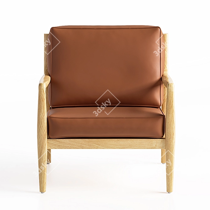 Luxury Leather AM.PM Dilma Armchair 3D model image 2