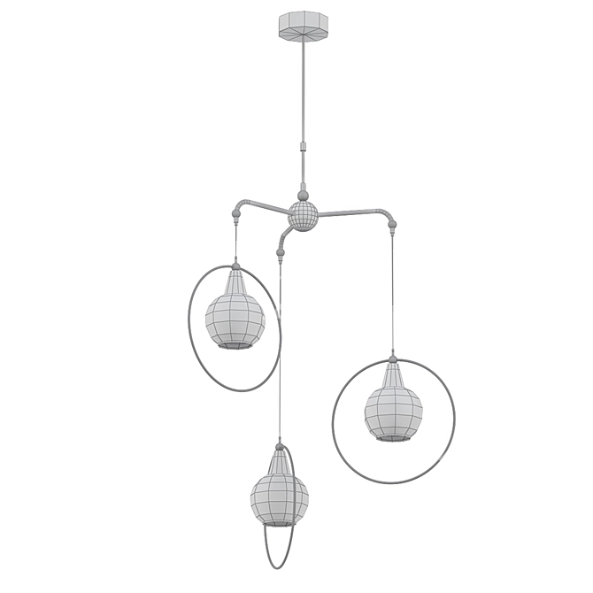 Blakely Trio Pendant - Elegant Lighting 3D model image 2