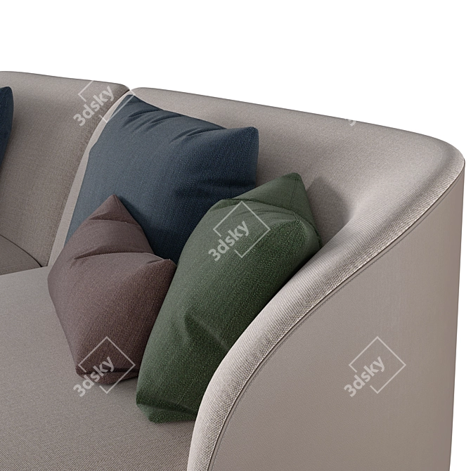Dynamic and Customizable Giorgetti Vesper Sofa 3D model image 4