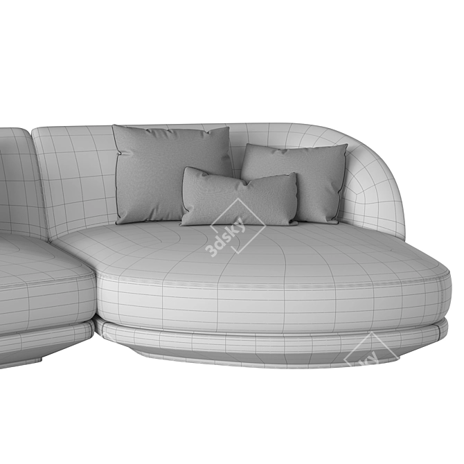 Dynamic and Customizable Giorgetti Vesper Sofa 3D model image 7