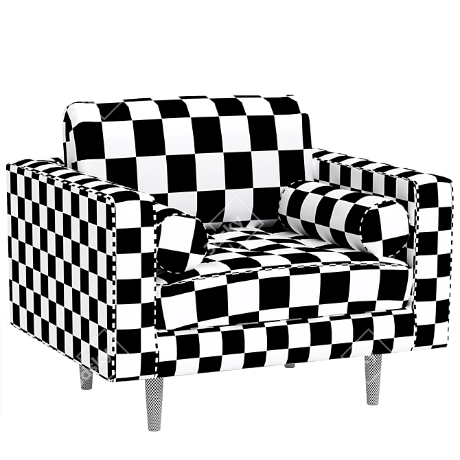 Sleek Charme Tan Sven Chair 3D model image 3