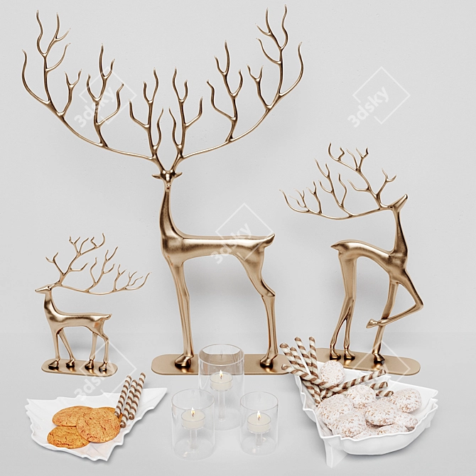 Deer Delight Set 3D model image 1