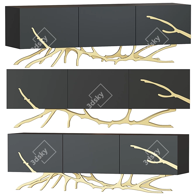 LaLume TV00156 2014: Sleek, Stylish TV Stand 3D model image 1