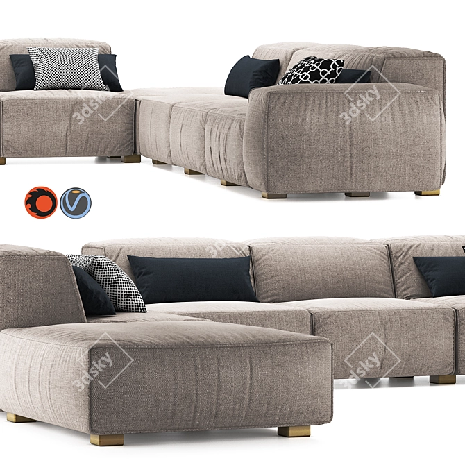 RECONNECTION Modular Sofa by Giopagani 3D model image 2