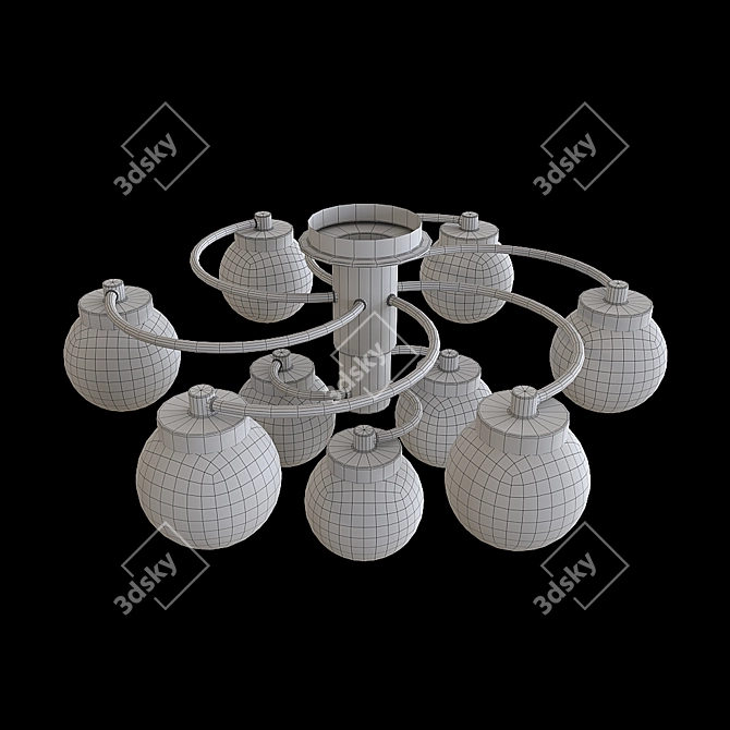 Cloud A8170pl-9ss: Elegant Ceiling Chandelier 3D model image 4