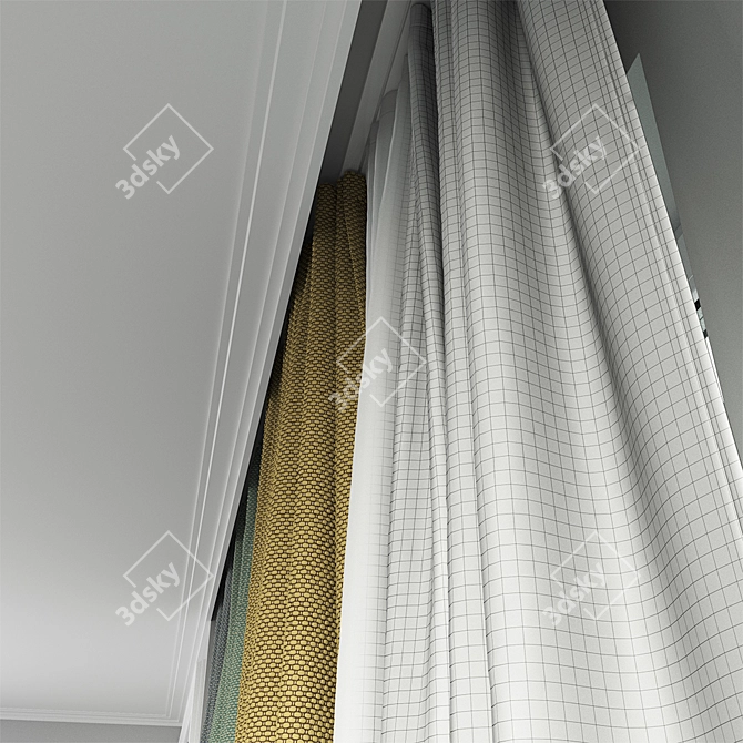 Product Title: Maharam Merit Portiere Fabric 3D model image 3