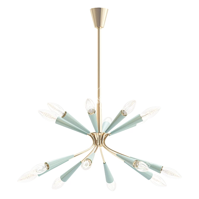 French Sputnik Style Chandeliers 3D model image 1