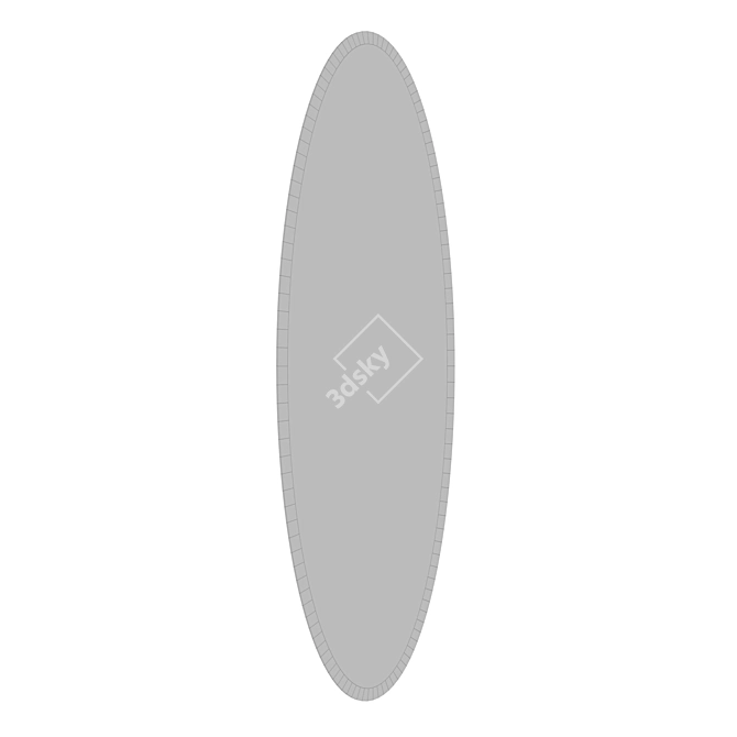 Illuminated OM Oval Mirror: Frameless Elegance 3D model image 3