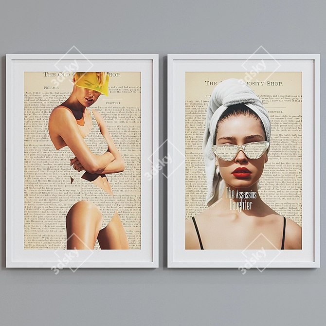 Modern Collage Picture Frame Set 3D model image 4