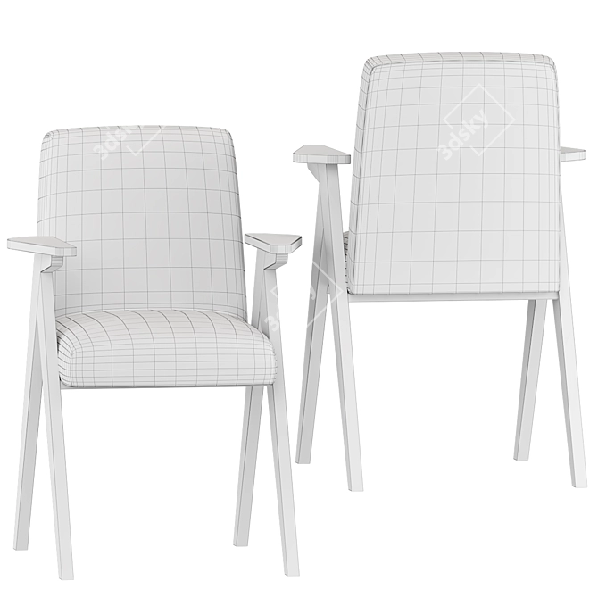 Elegant Eichholtz Dining Chair 3D model image 4