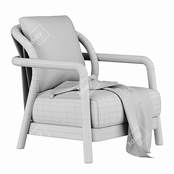 Modern Flexform Alison Armchair 3D model image 5