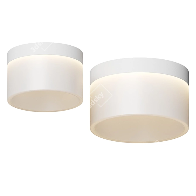 Alume 09: Minimalist Aluminum Ceiling Light 3D model image 1