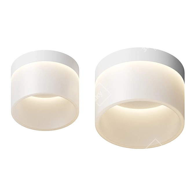 Alume 09: Minimalist Aluminum Ceiling Light 3D model image 2